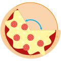 pizza ângulo obtuso 