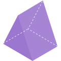 Imagem de um prisma triangular deitado