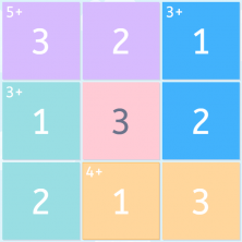 Imagem de um quebra-cabeça de números 3x3 resolvido.